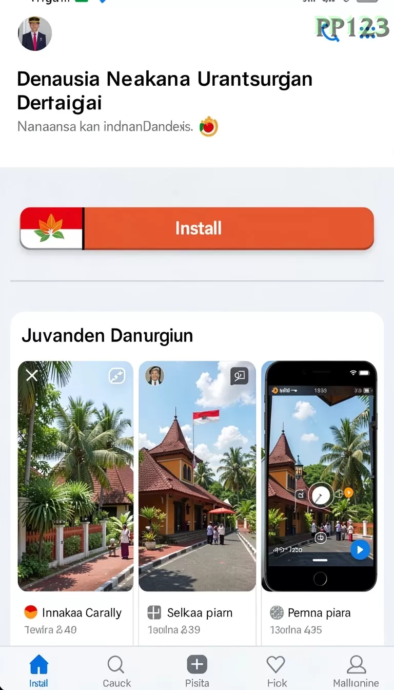 Cuplikan layar RPWIN1 — menu navigasi